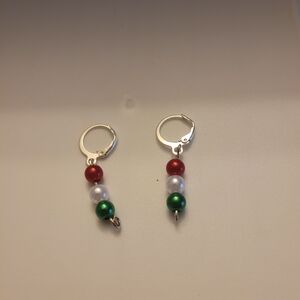 Elegant Multicolor Beaded Hoop Earrings